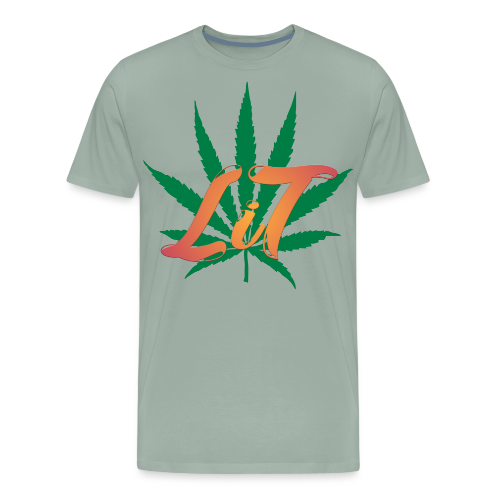 Lit Shirt | Premium Mens Graphic Tee - steel green