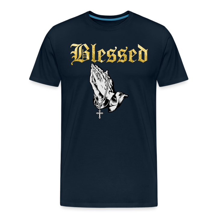 Blessed Shirt | Premium Mens Graphic Tee - deep navy