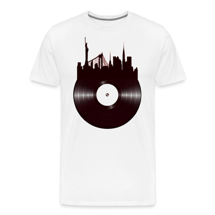 Record City Skyline v2 Shirt - white