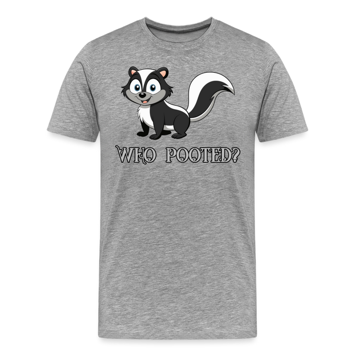 Who Pooted Shirt | Premium Mens Graphic Tee - heather gray