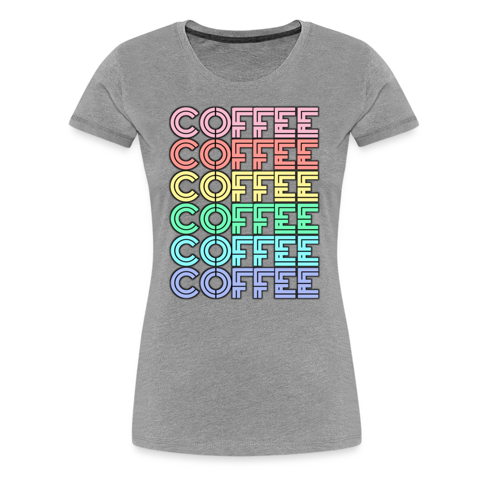 Coffee Shirt | Premium Womens Graphic Tee - heather gray