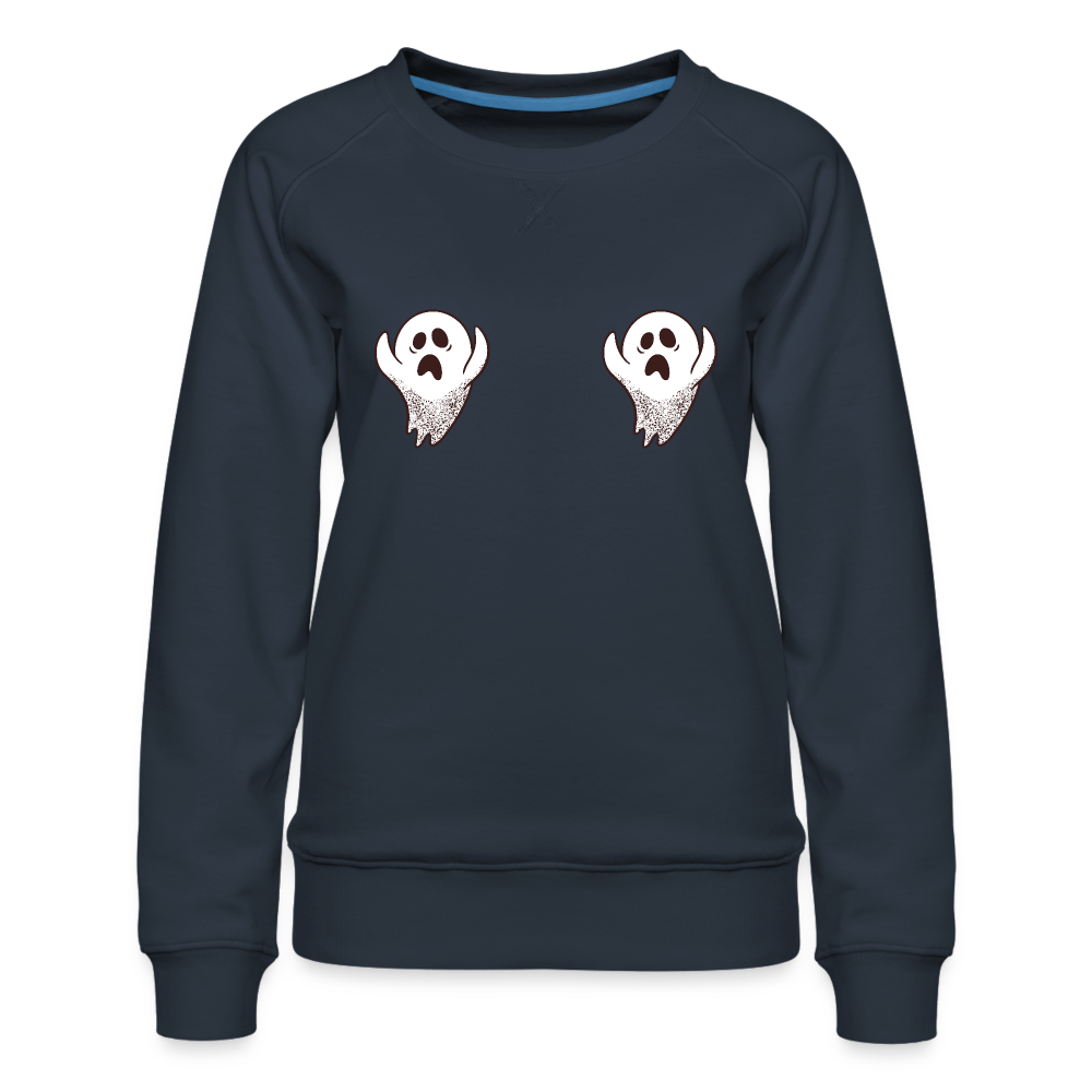 BOO-bies Sweatshirt | Premium Womens Graphic Sweatshirt - navy