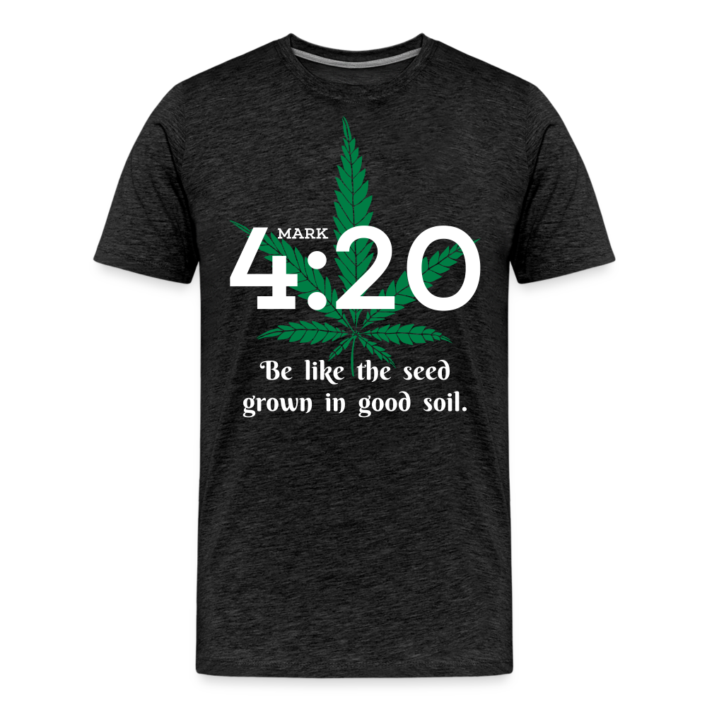 Mark 4:20 Shirt | Premium Mens Graphic Tee - charcoal grey