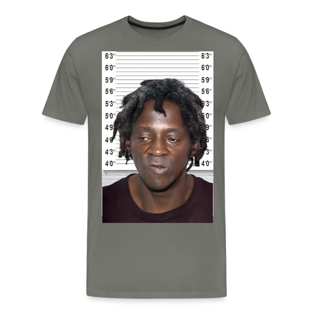 Flavor Flav Mugshot | Premium Mens Graphic Tee - asphalt gray