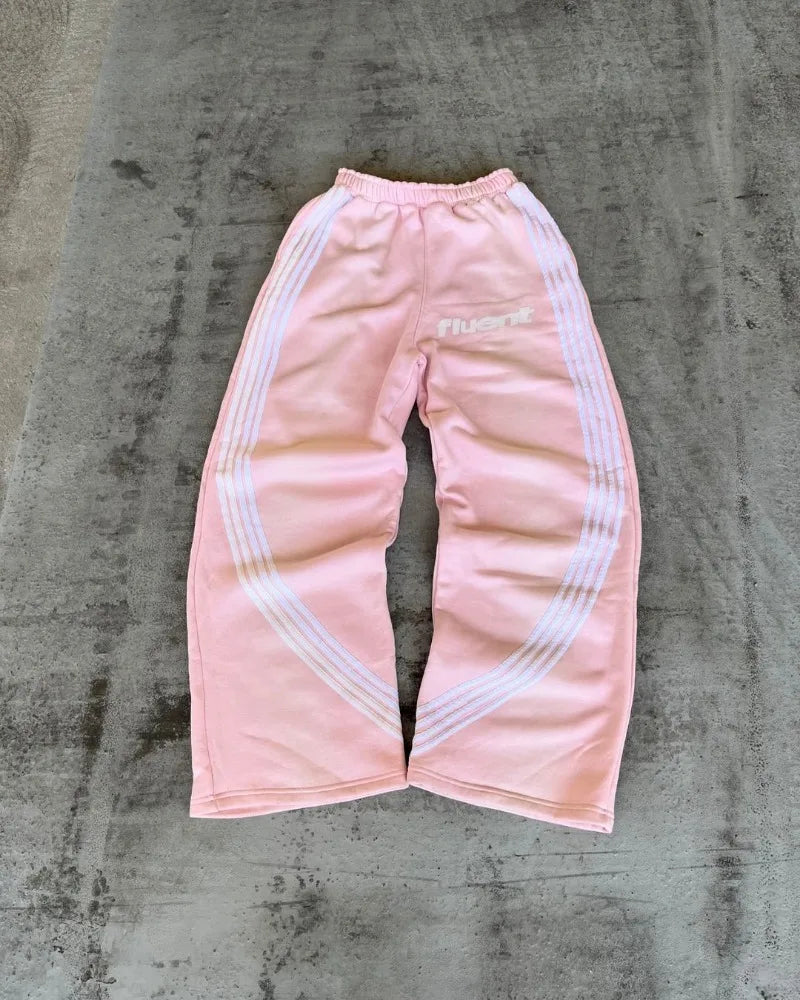 Striped Sweatpants - Blue/Pink