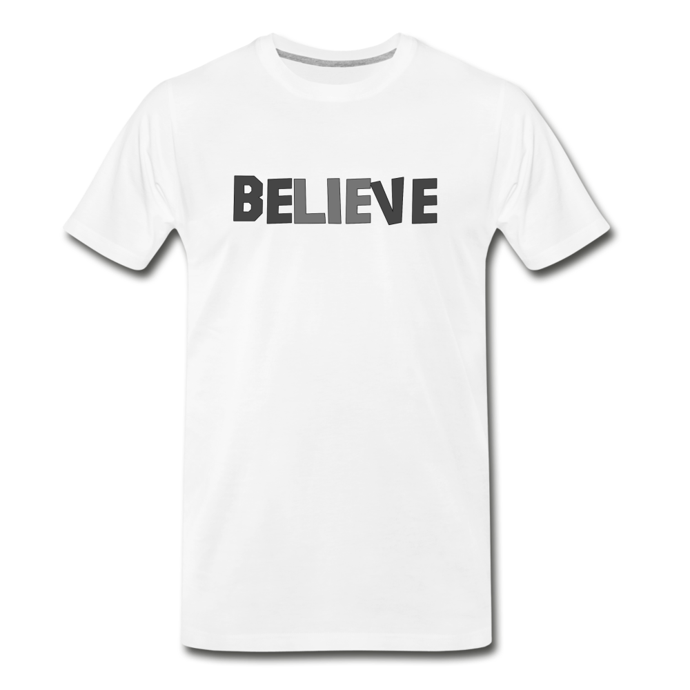 Believe - Men's Premium T-Shirt from fluentclothing.com