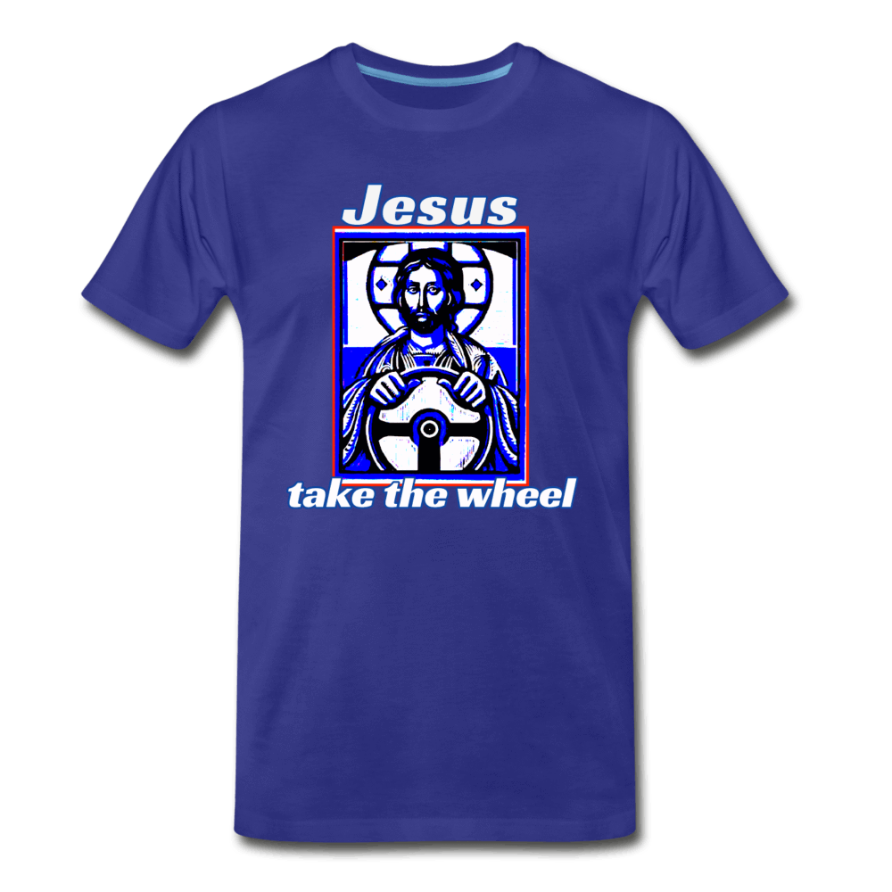 Jesus Take The Wheel - Men's Premium T-Shirt from fluentclothing.com