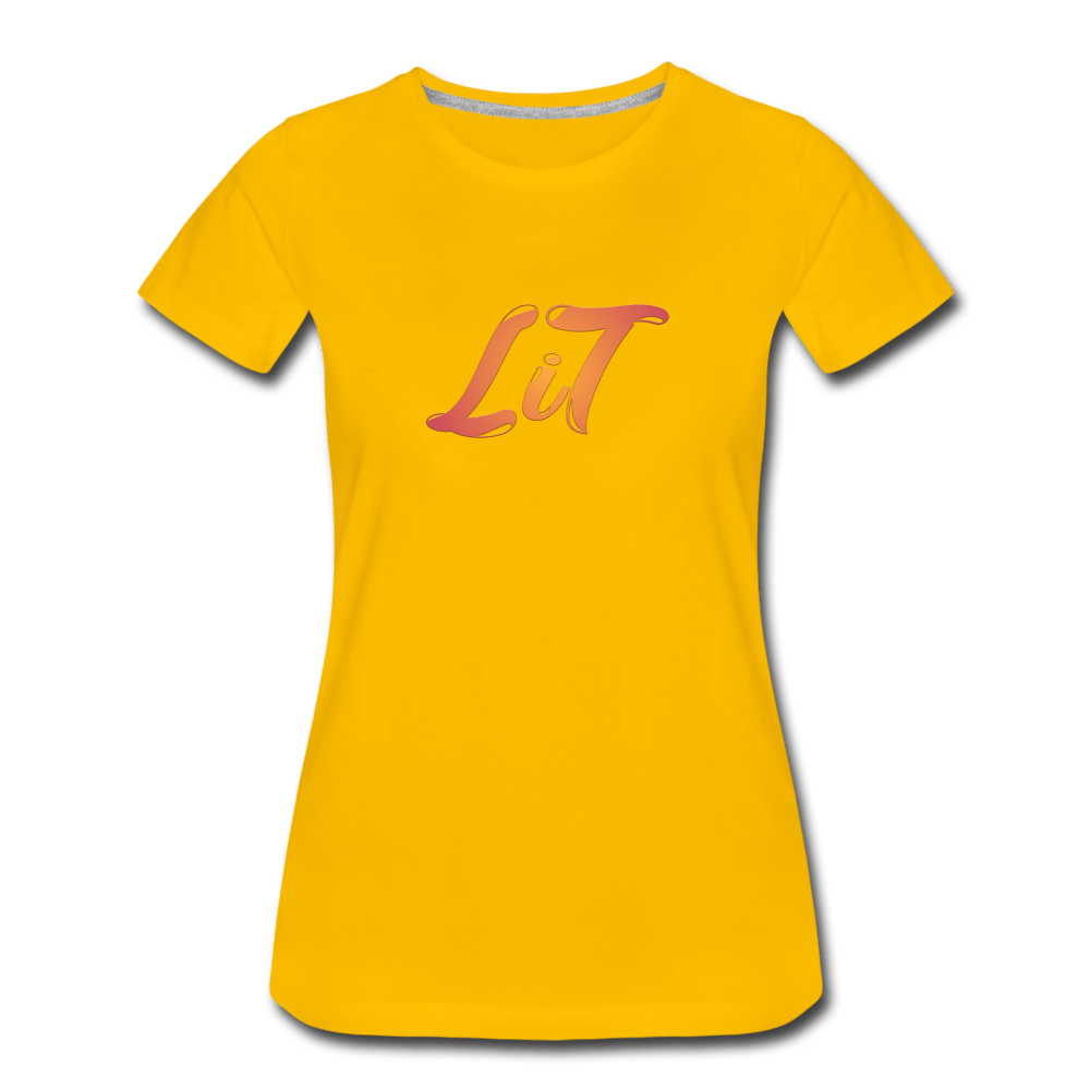 Lit - Women’s Premium T-Shirt from fluentclothing.com