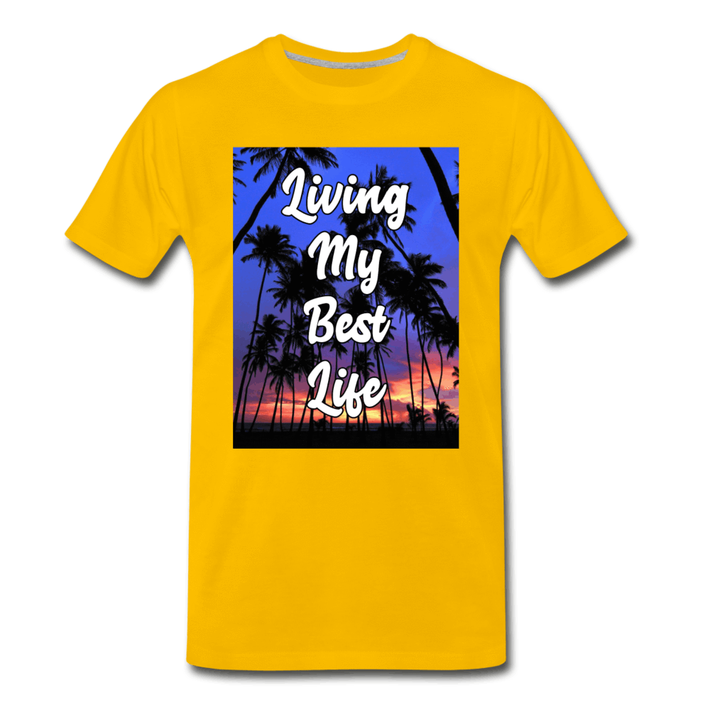 Living My Best Life - Men's Premium T-Shirt from fluentclothing.com