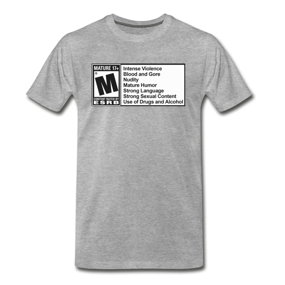 Mature Rating - Men's Premium T-Shirt from fluentclothing.com