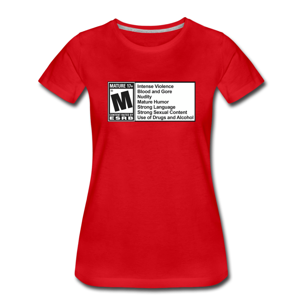 Mature Rating - Women’s Premium T-Shirt from fluentclothing.com