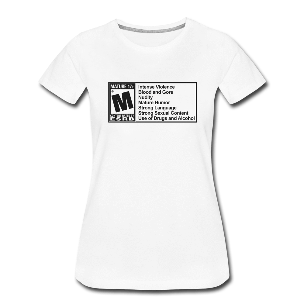 Mature Rating - Women’s Premium T-Shirt from fluentclothing.com