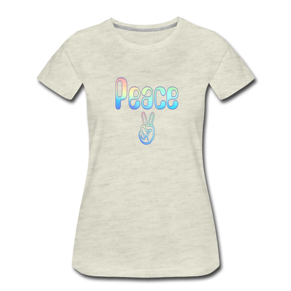 Peace - Women’s Premium T-Shirt from fluentclothing.com