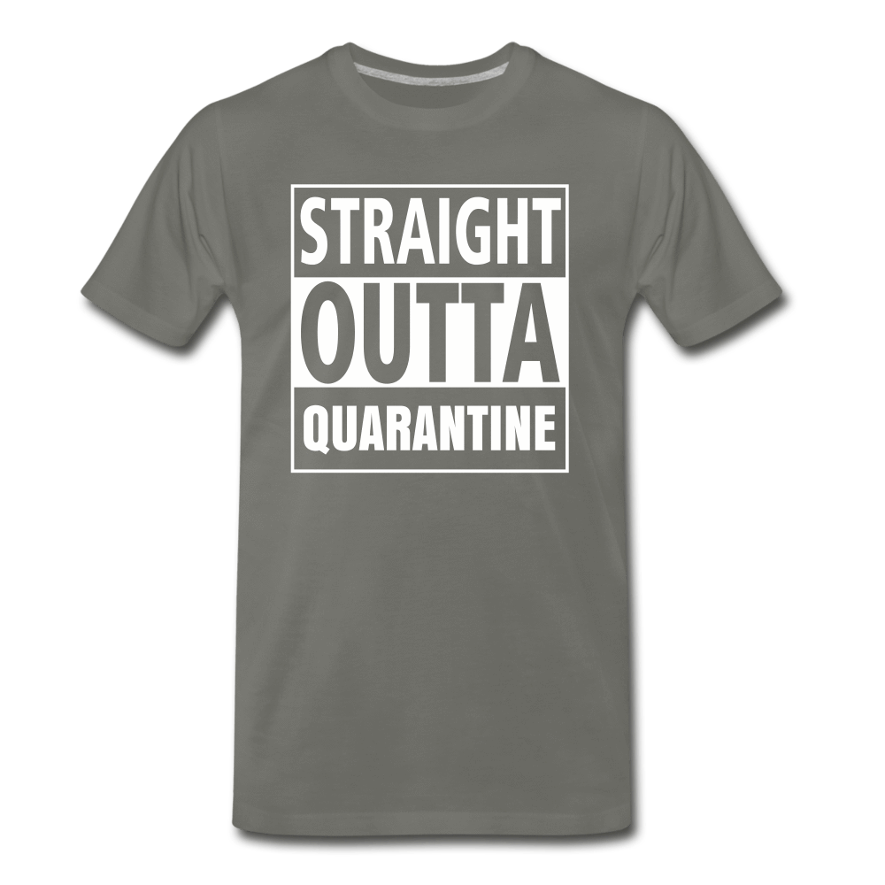 Straight Outta Quarantine - Men's Premium T-Shirt from fluentclothing.com