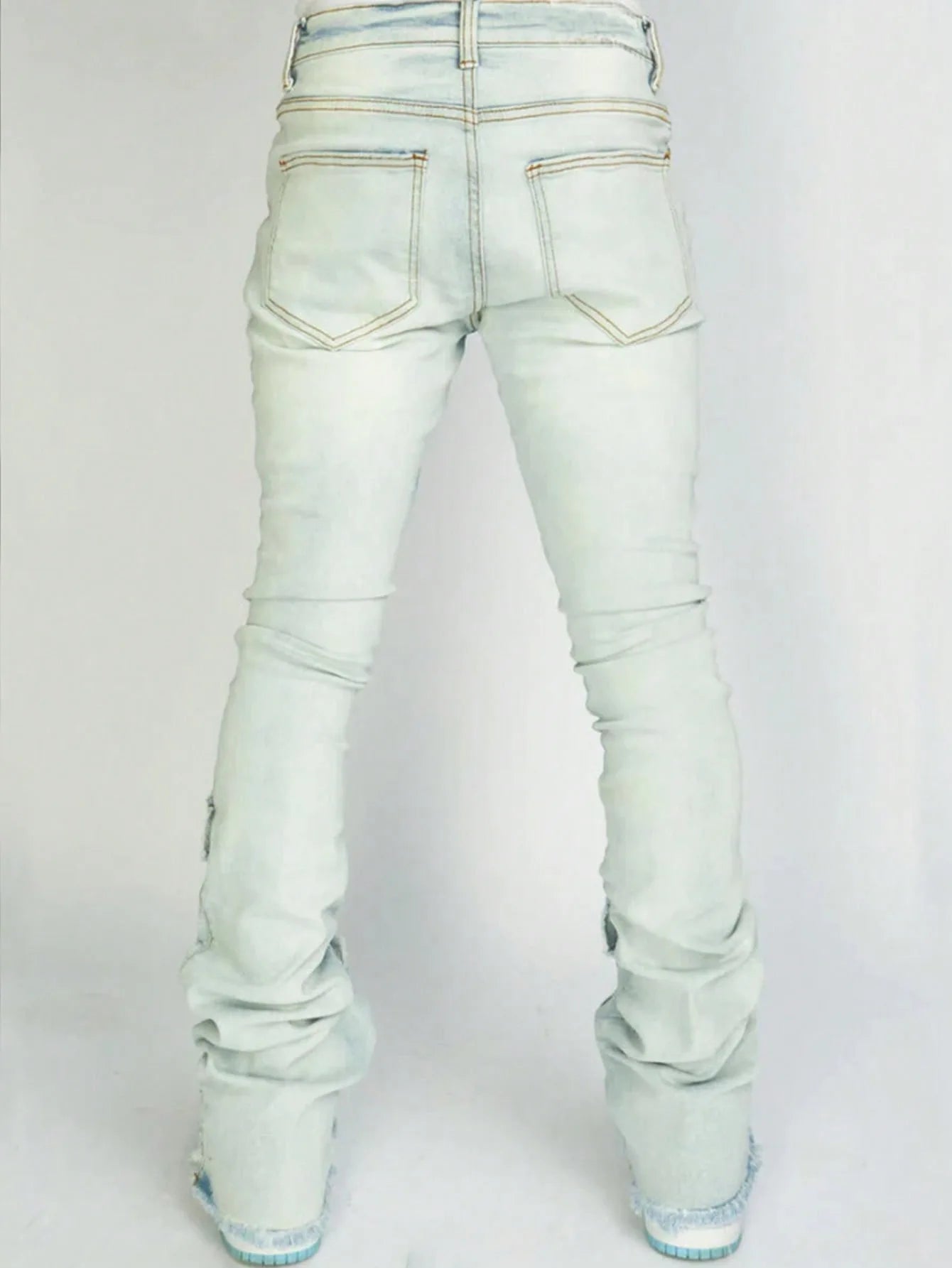 Stacked Cargo Distressed Jeans