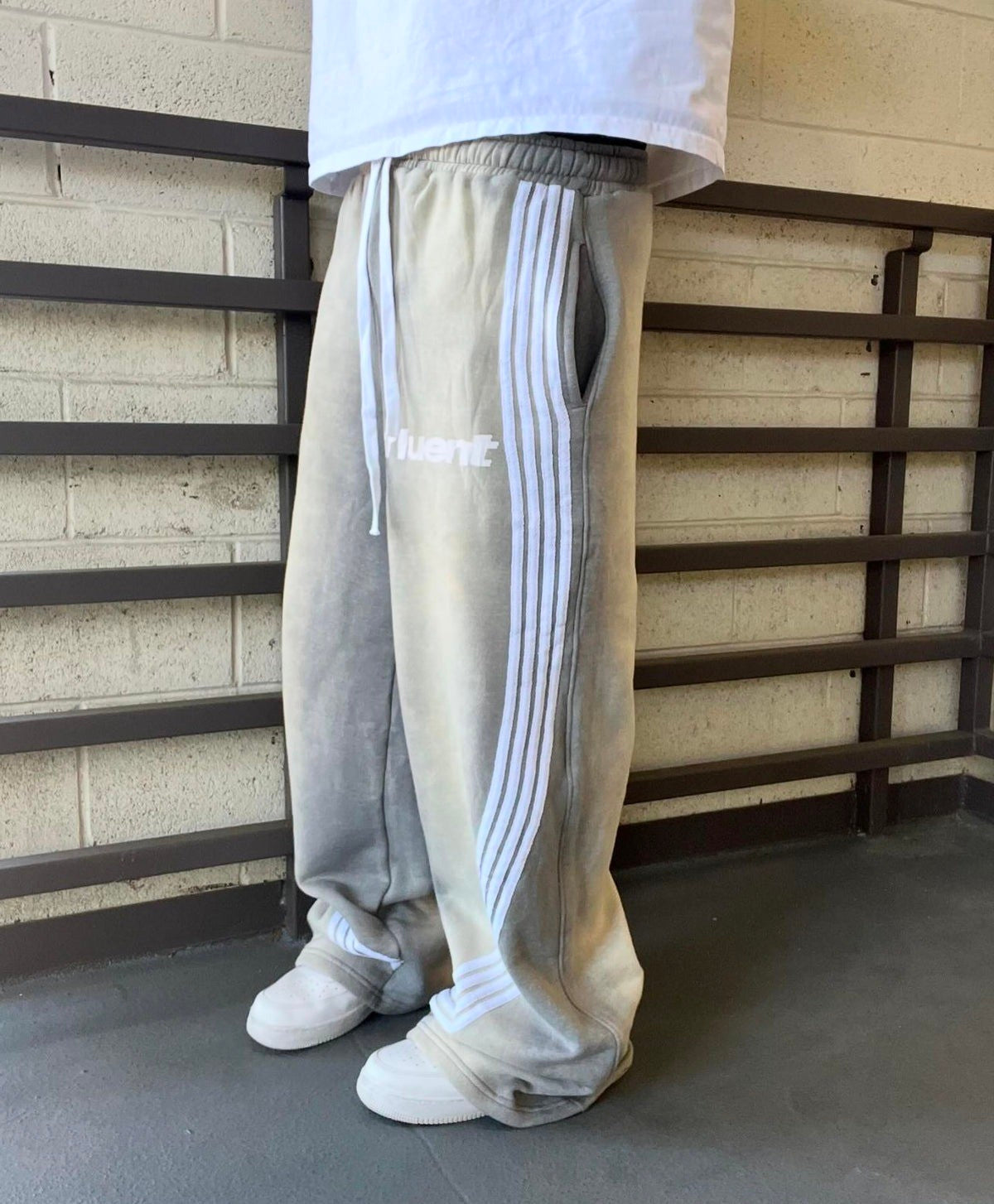 Striped Sweatpants - Black/Gray