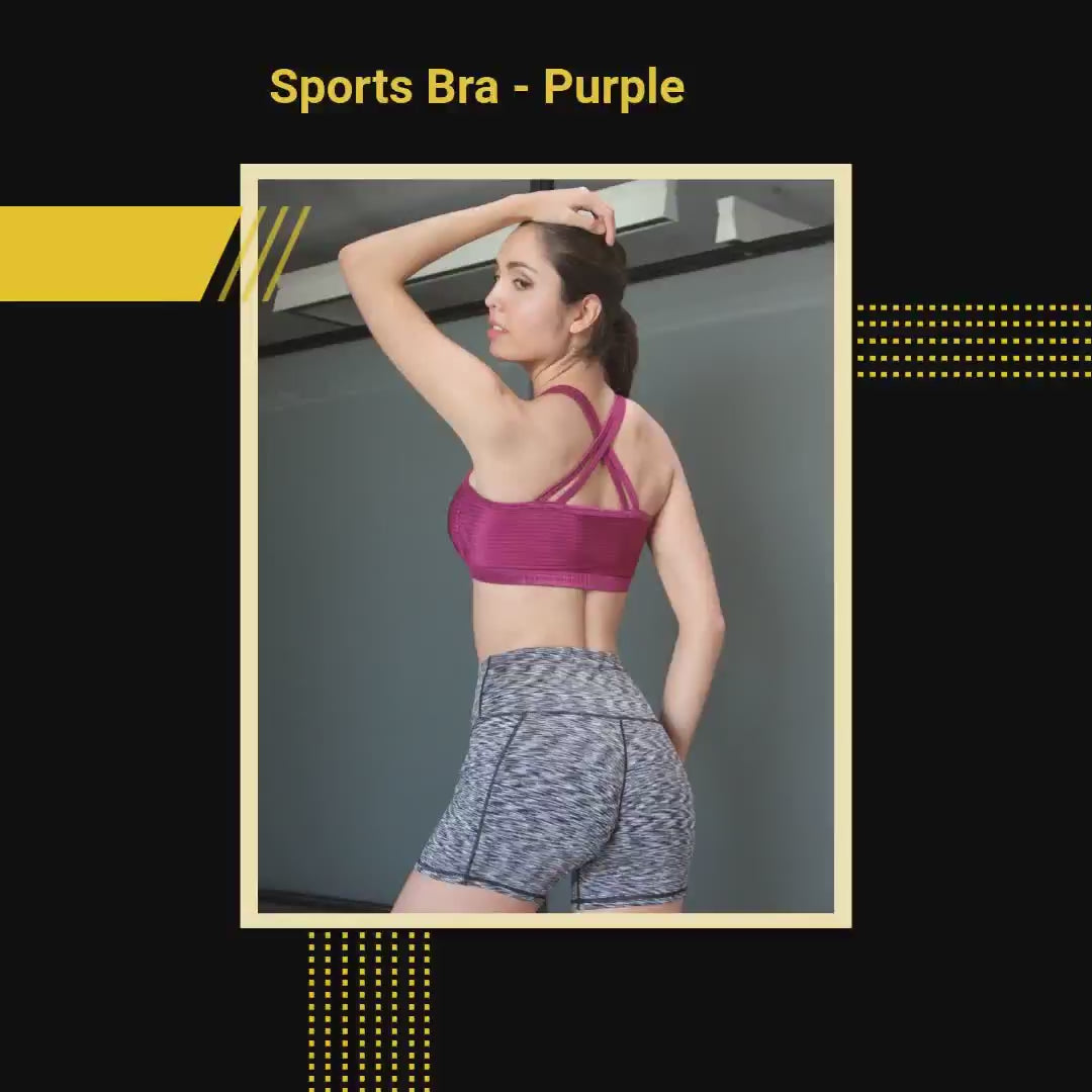 Sports Bra - Purple by@Vidoo