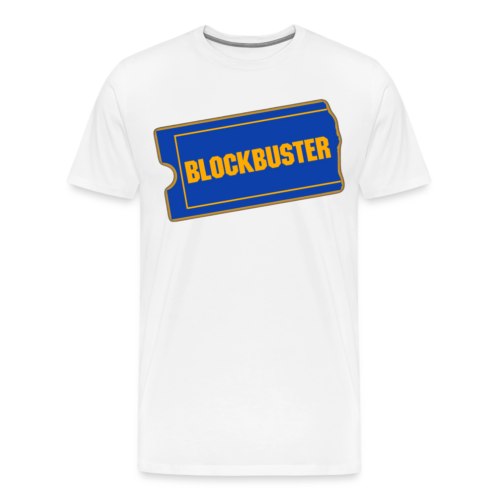 Blockbuster Shirt | Premium Mens Graphic Tee - white