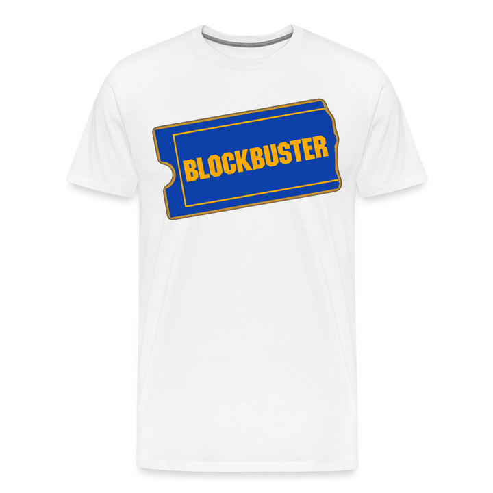 Blockbuster Shirt | Premium Mens Graphic Tee - white