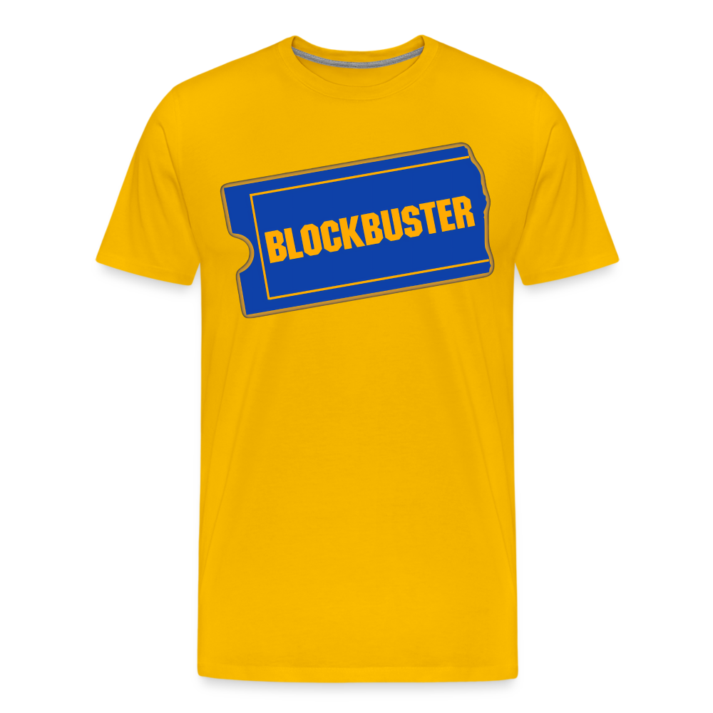 Blockbuster Shirt | Premium Mens Graphic Tee - sun yellow