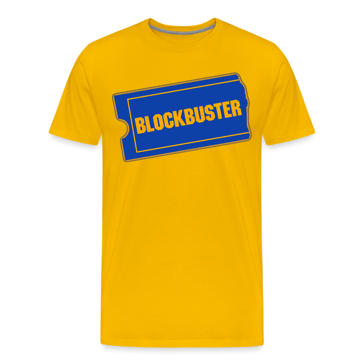 Blockbuster Shirt | Premium Mens Graphic Tee - sun yellow