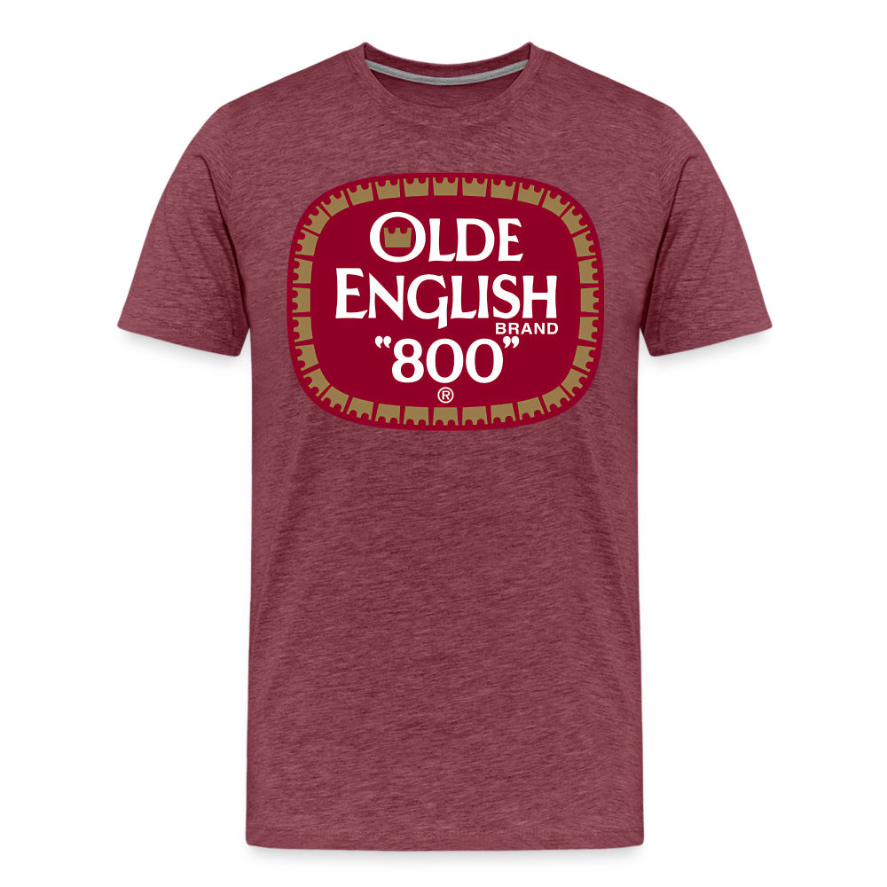 Olde English Shirt | Premium Mens Graphic Tee - heather burgundy