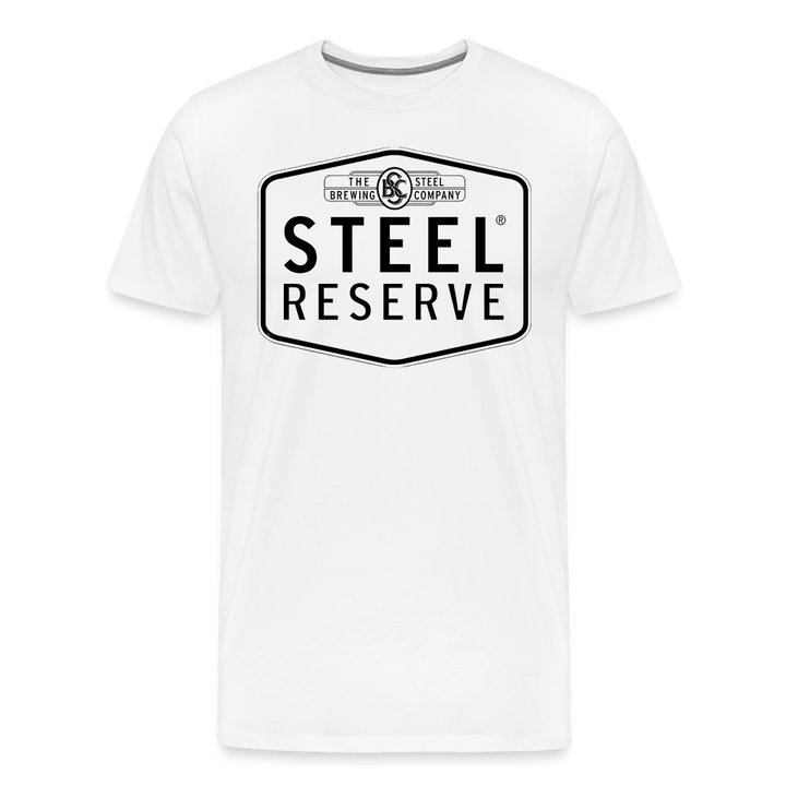 Steel Reserve Shirt | Premium Mens Graphic Tee - white