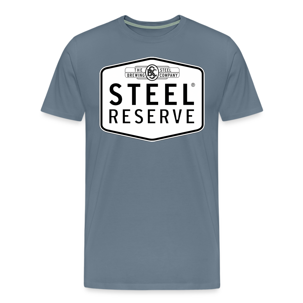 Steel Reserve Shirt | Premium Mens Graphic Tee - steel blue