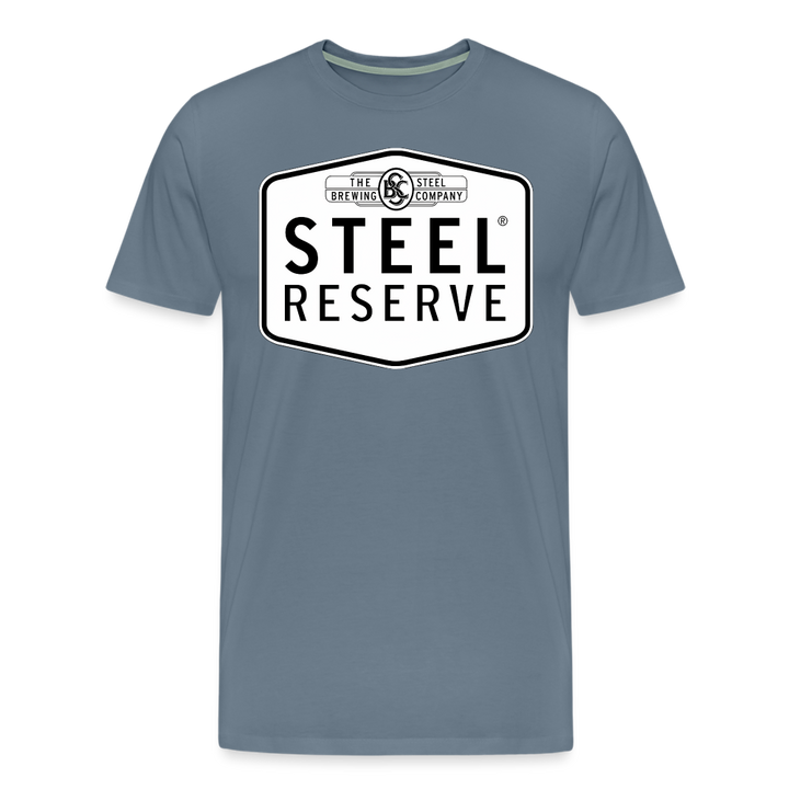 Steel Reserve Shirt | Premium Mens Graphic Tee - steel blue