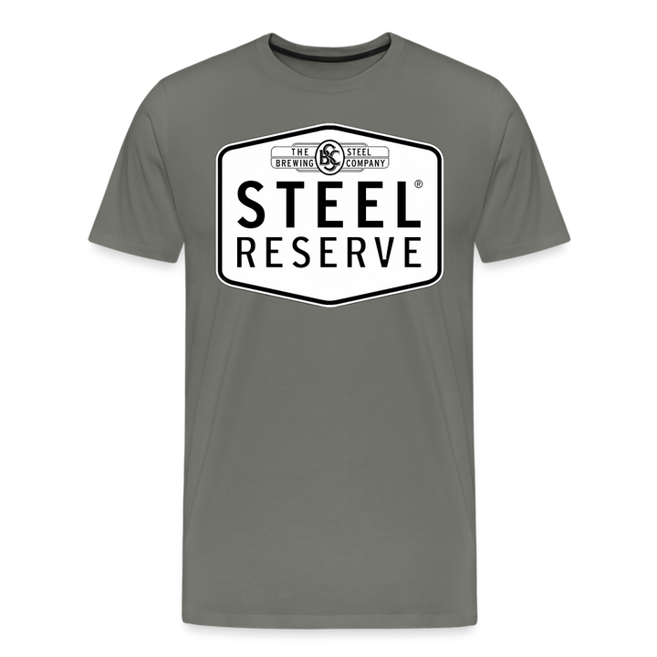Steel Reserve Shirt | Premium Mens Graphic Tee - asphalt gray