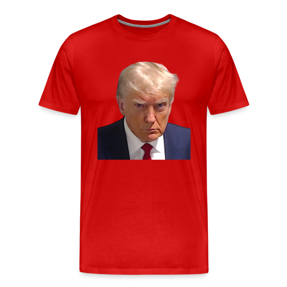 Trump Mugshot Shirt | Premium Mens Graphic Tee - red