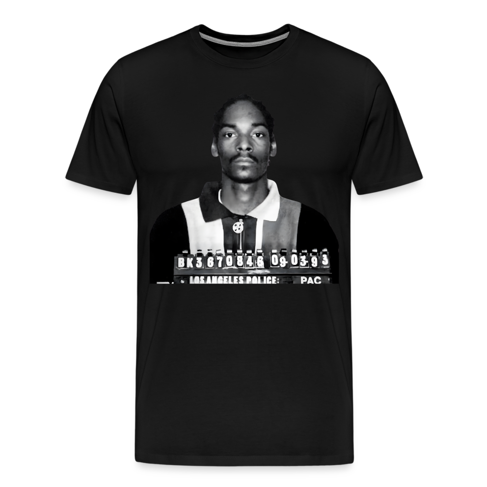 Snoop Dogg Mugshot Shirt | Premium Mens Graphic Tee - black