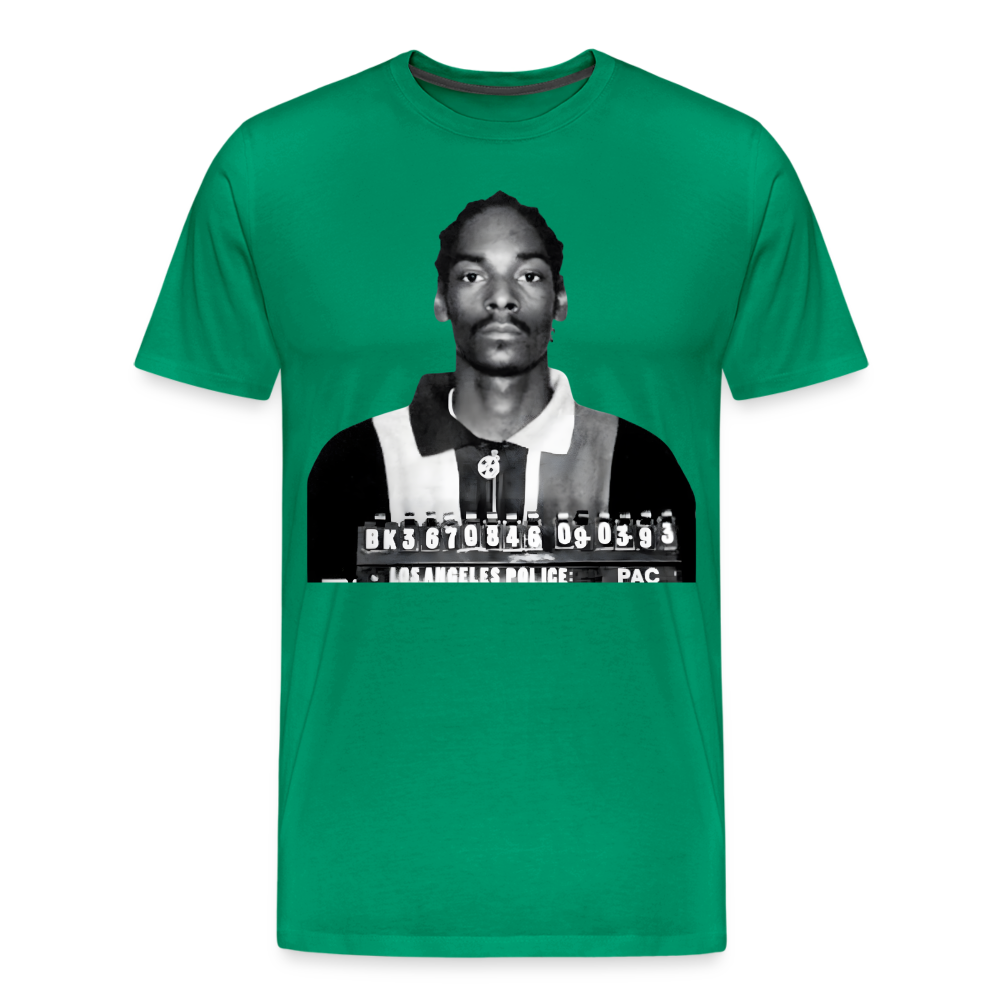 Snoop Dogg Mugshot Shirt | Premium Mens Graphic Tee - kelly green