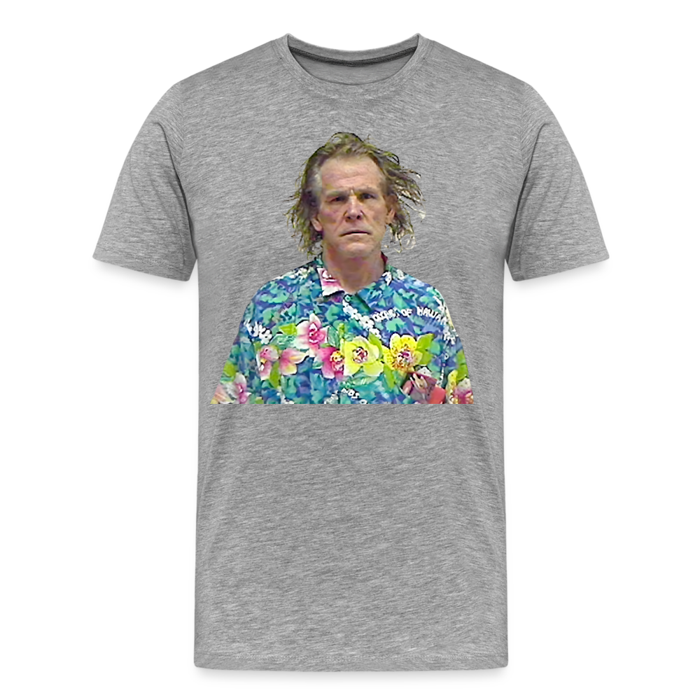 Nick Nolte Mugshot Shirt | Premium Mens Graphic Tee - heather gray