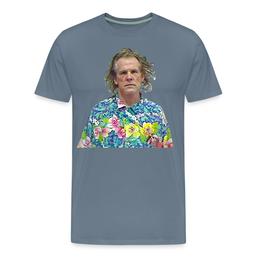 Nick Nolte Mugshot Shirt | Premium Mens Graphic Tee - steel blue