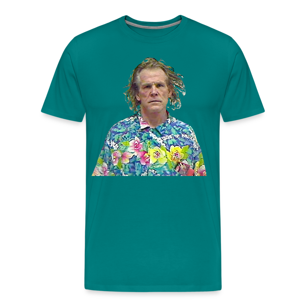 Nick Nolte Mugshot Shirt | Premium Mens Graphic Tee - teal