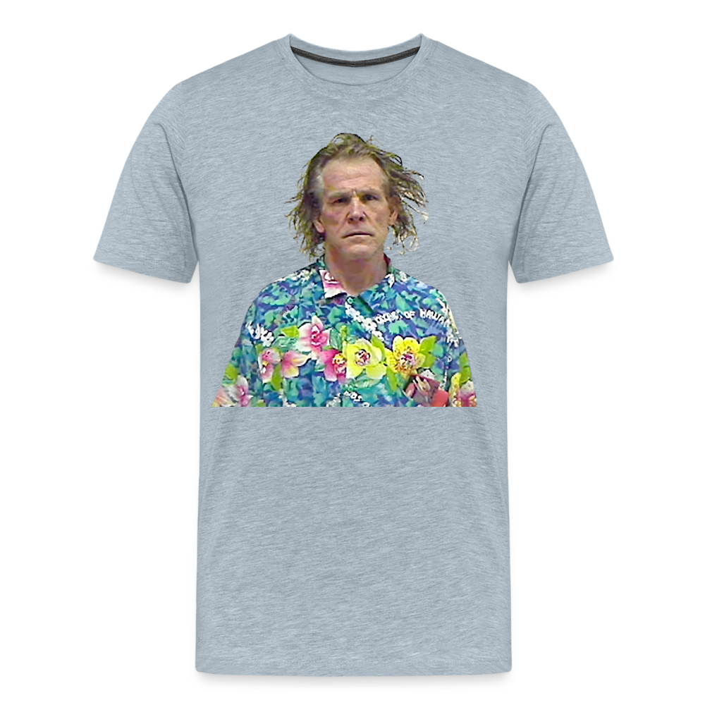 Nick Nolte Mugshot Shirt | Premium Mens Graphic Tee - heather ice blue