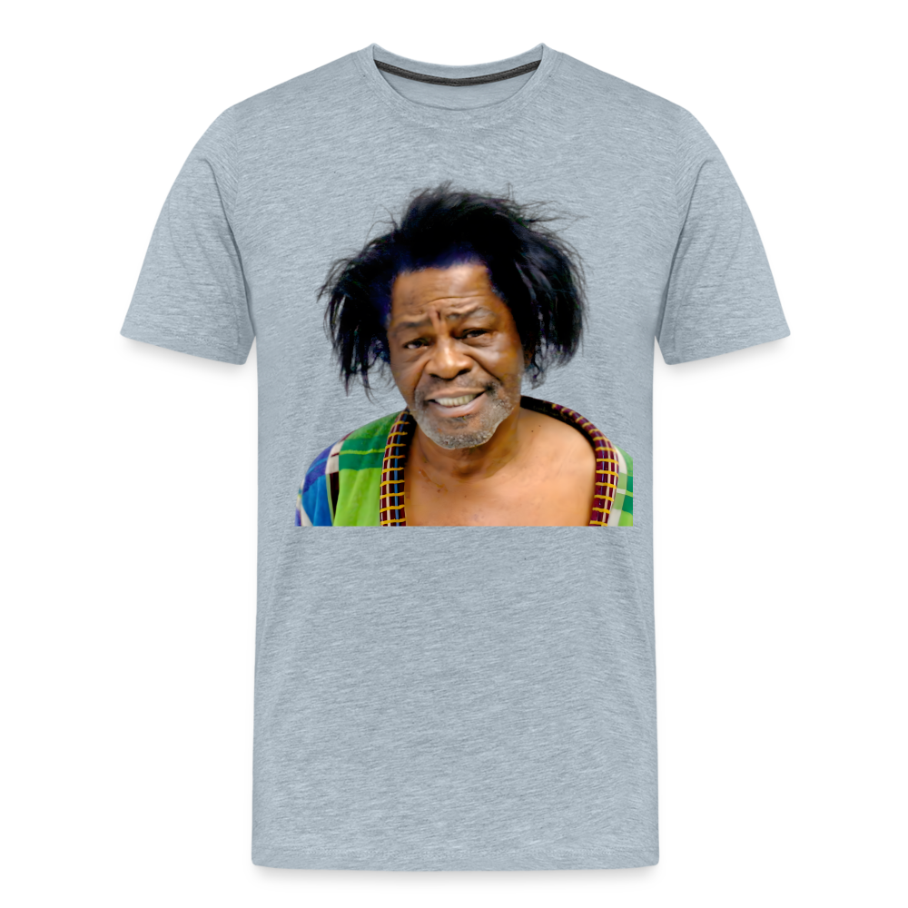 James Brown Mugshot Shirt | Premium Mens Graphic Tee - heather ice blue