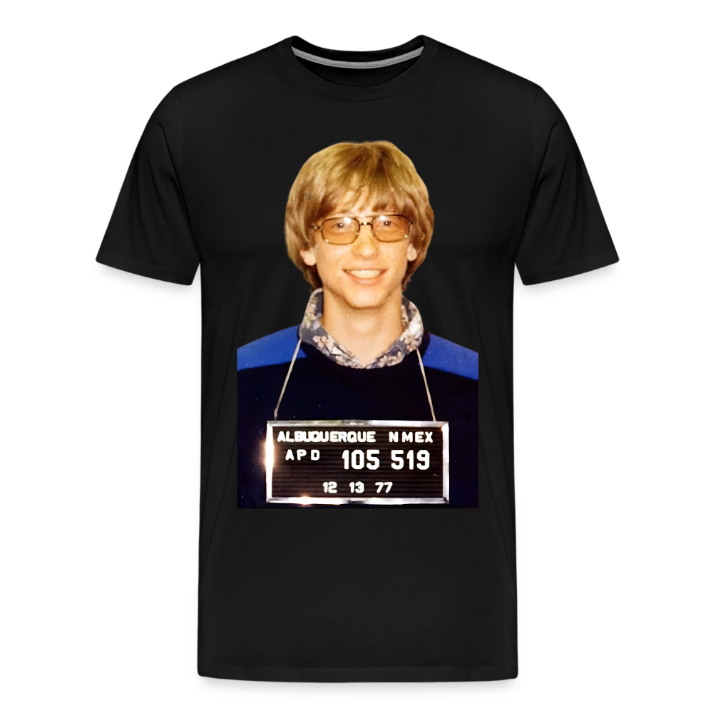 Bill Gates Mugshot Shirt | Premium Mens Graphic Tee - black