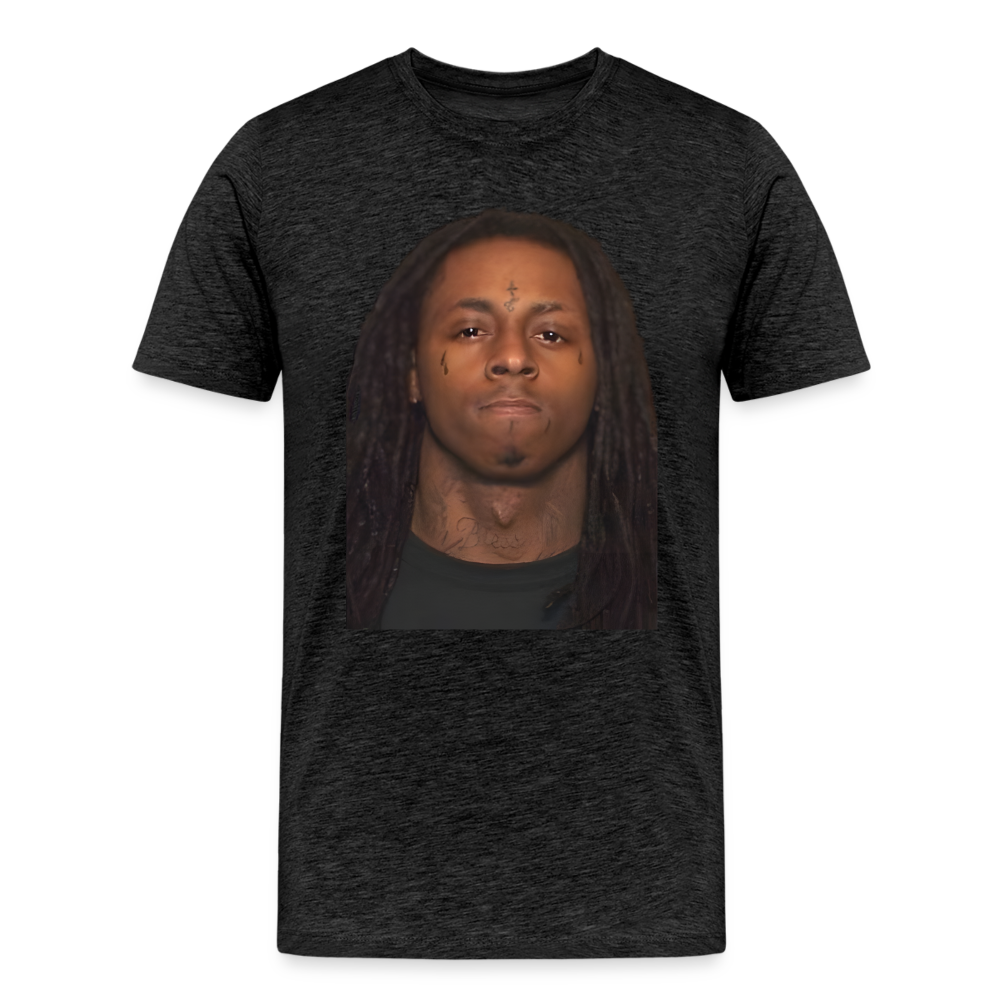 Lil Wayne Mugshot Shirt | Premium Mens Graphic Tee - charcoal grey