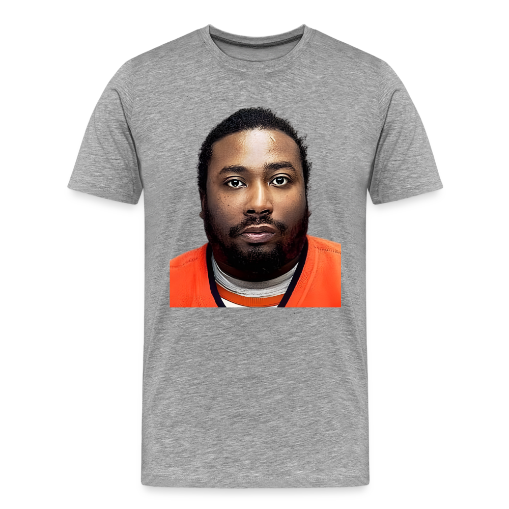 Ol' Dirty Bastard Mugshot Shirt | Premium Mens Graphic Tee - heather gray