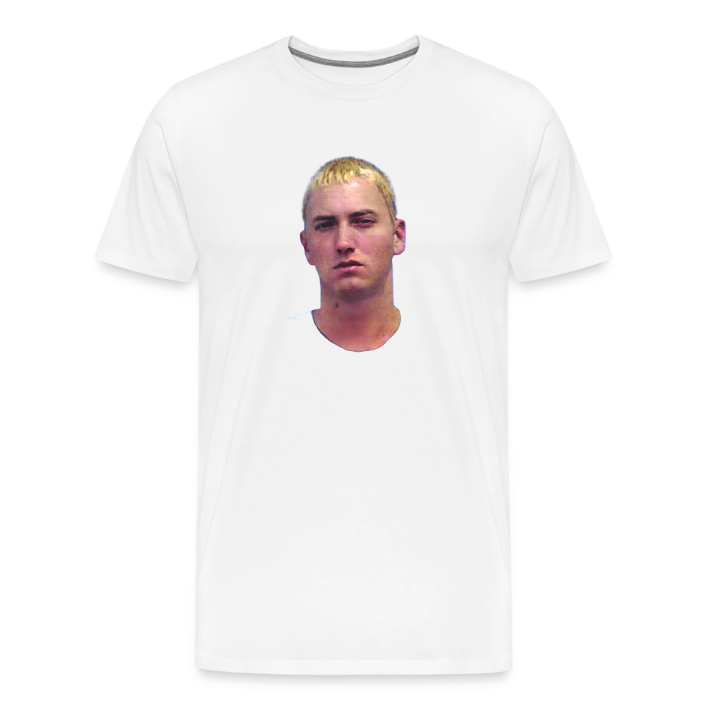 Eminem Mugshot Shirt | Premium Mens Graphic Tee - white