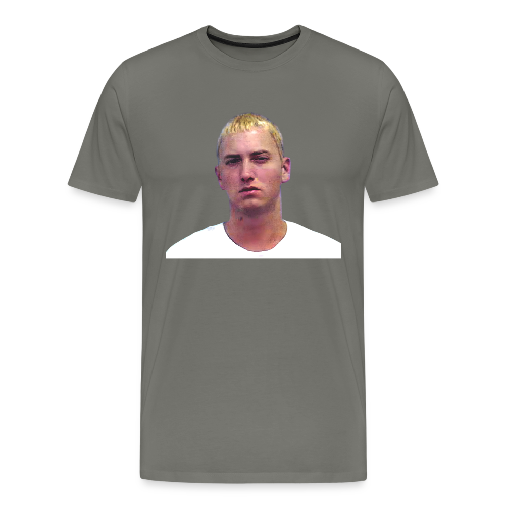 Eminem Mugshot Shirt | Premium Mens Graphic Tee - asphalt gray