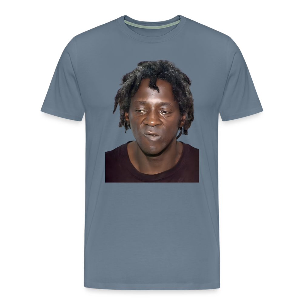 Flavor Flav Mugshot | Premium Mens Graphic Tee - steel blue