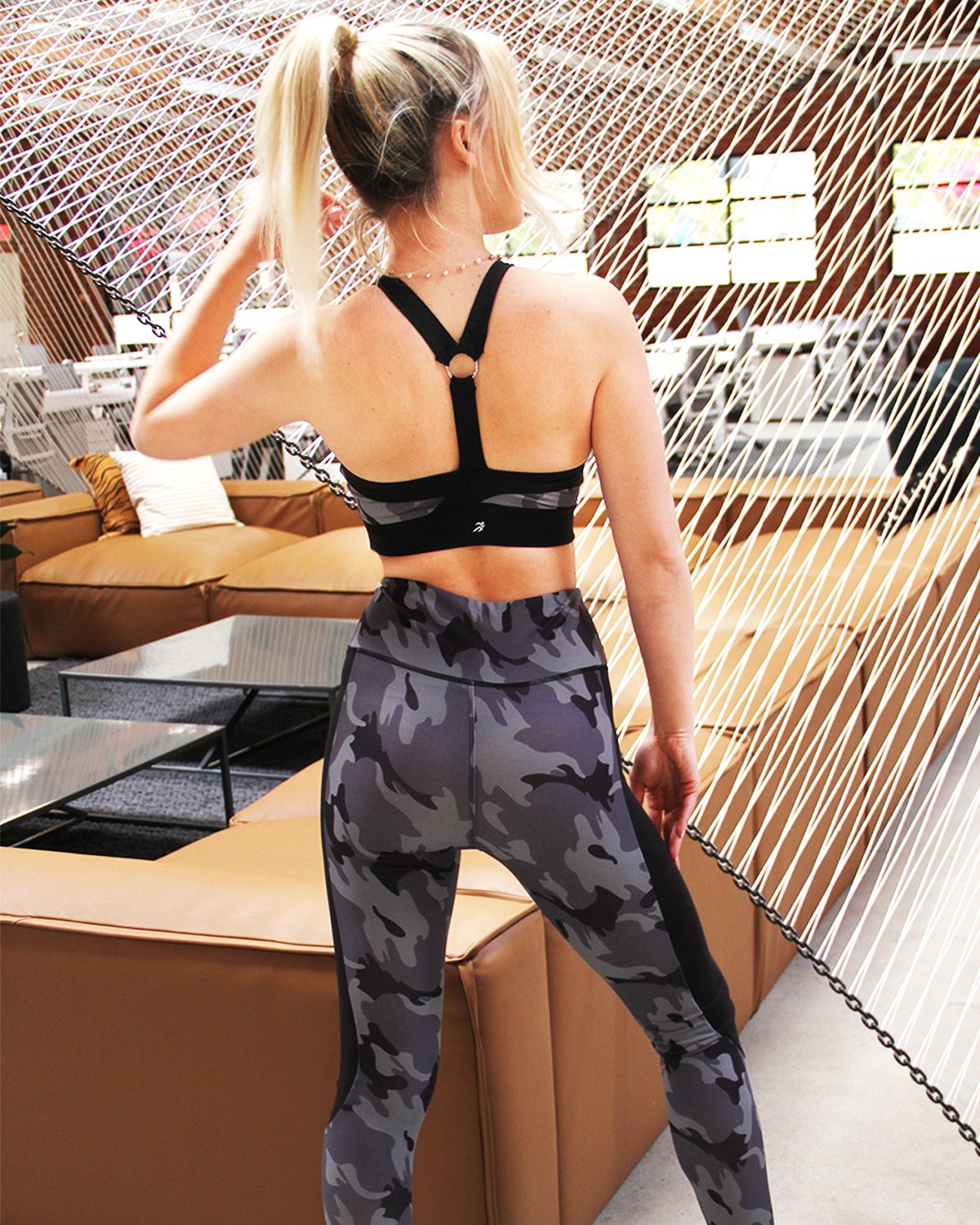 Moisture-Resistant Fashion Leggings & Sports Bra Set - Women's Activewear Set from fluentclothing.com